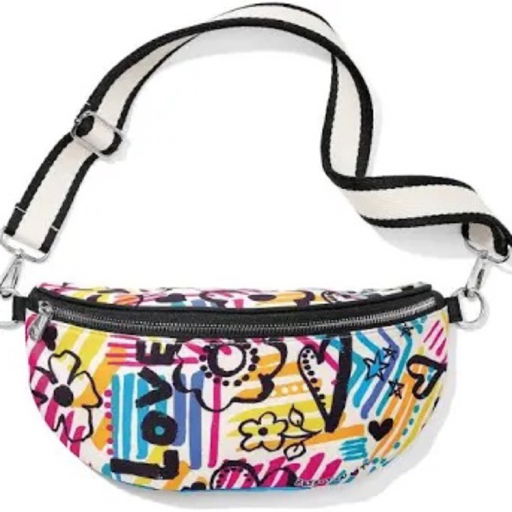 Brighton Graffiti Love Crossbody Belt Bag